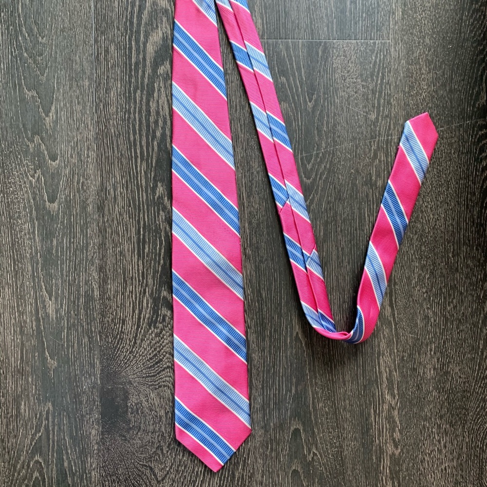 Pink and blue Faconnable tie